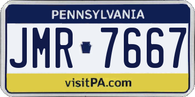 PA license plate JMR7667