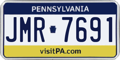 PA license plate JMR7691