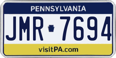 PA license plate JMR7694