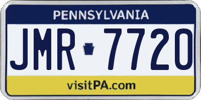 PA license plate JMR7720