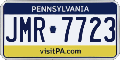 PA license plate JMR7723
