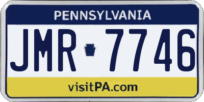 PA license plate JMR7746