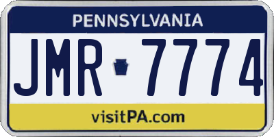 PA license plate JMR7774