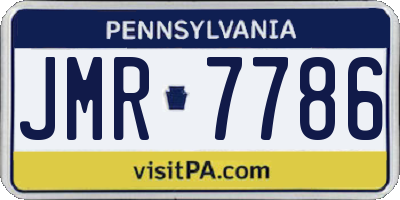 PA license plate JMR7786