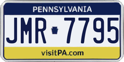 PA license plate JMR7795