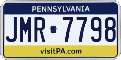 PA license plate JMR7798