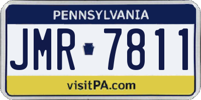 PA license plate JMR7811
