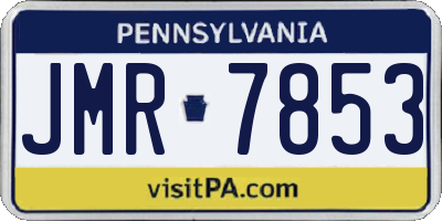 PA license plate JMR7853