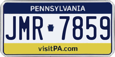 PA license plate JMR7859