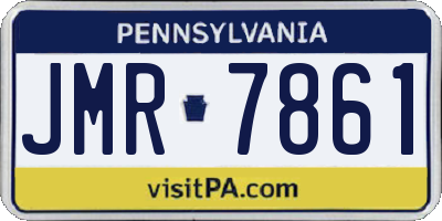 PA license plate JMR7861