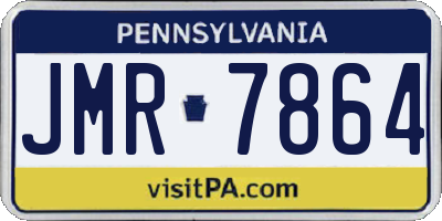 PA license plate JMR7864
