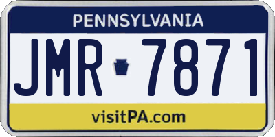 PA license plate JMR7871