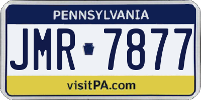 PA license plate JMR7877