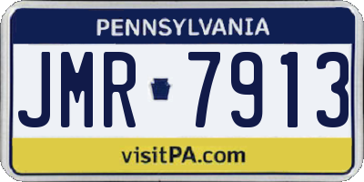 PA license plate JMR7913