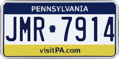 PA license plate JMR7914