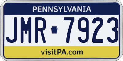 PA license plate JMR7923