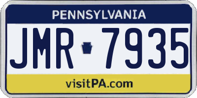PA license plate JMR7935