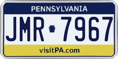 PA license plate JMR7967