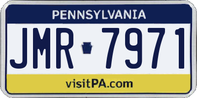 PA license plate JMR7971