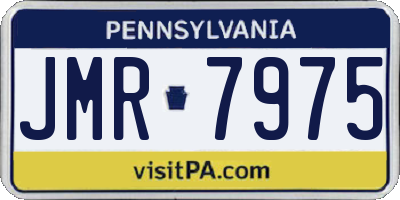 PA license plate JMR7975