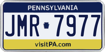 PA license plate JMR7977