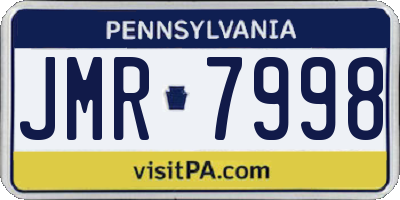 PA license plate JMR7998