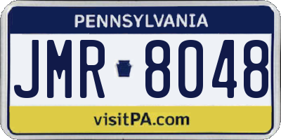 PA license plate JMR8048