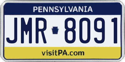 PA license plate JMR8091