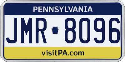 PA license plate JMR8096