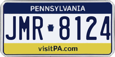 PA license plate JMR8124