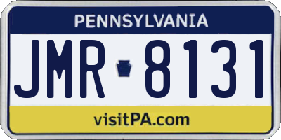 PA license plate JMR8131
