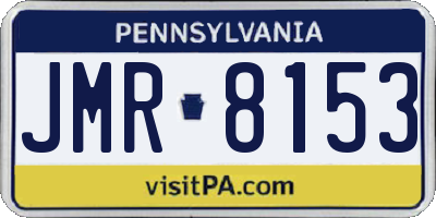 PA license plate JMR8153
