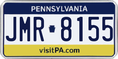 PA license plate JMR8155