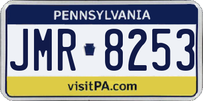 PA license plate JMR8253