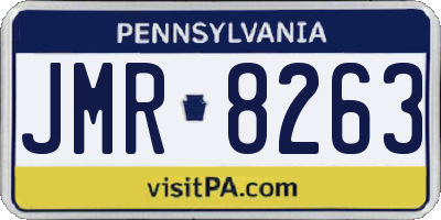 PA license plate JMR8263