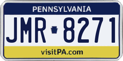 PA license plate JMR8271