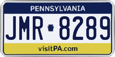 PA license plate JMR8289