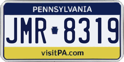 PA license plate JMR8319