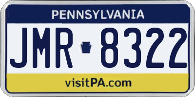 PA license plate JMR8322