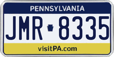 PA license plate JMR8335