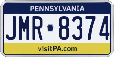 PA license plate JMR8374