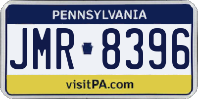 PA license plate JMR8396