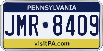 PA license plate JMR8409