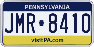PA license plate JMR8410
