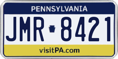 PA license plate JMR8421