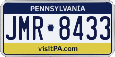 PA license plate JMR8433