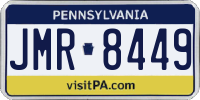 PA license plate JMR8449