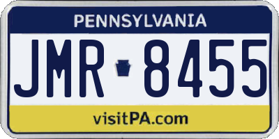 PA license plate JMR8455