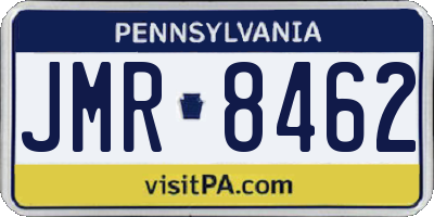 PA license plate JMR8462