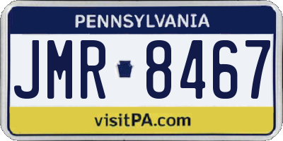 PA license plate JMR8467